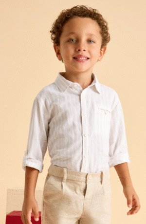 Camisa Rayas Beige Mayoral Niño (3121)