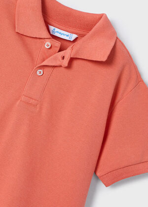 Camiseta Mayoral, tipo polo, color naranja (150)